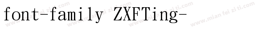 font-family ZXFTing字体转换